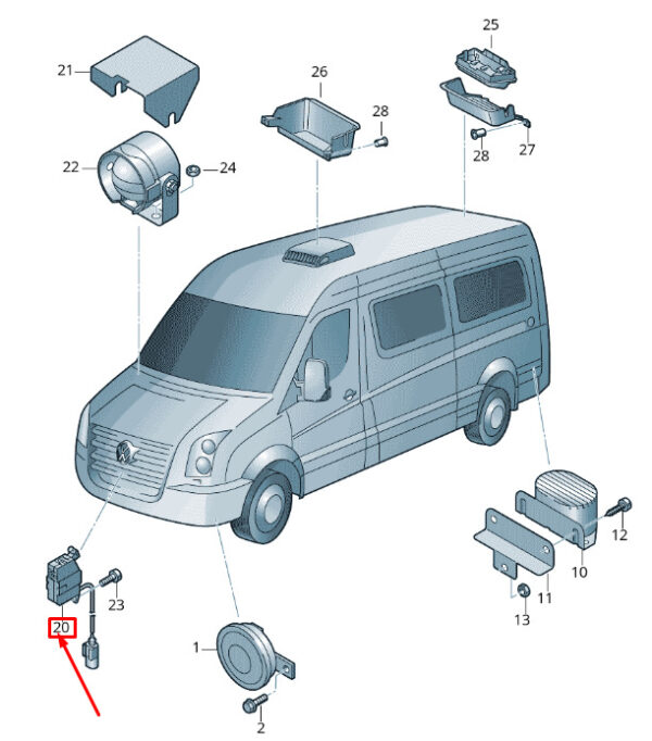 2E0919241E - NEW VOLKSWAGEN CRAFTER 2F MK1 BONNET MICRO SWITCH 2E0919241E