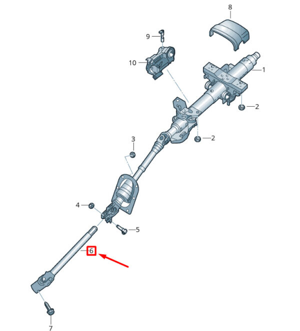 2E1419315 - NEW VOLKSWAGEN CRAFTER 2F MK1 INTERMEDIATE STEERING SHAFT LHD 2E1419315