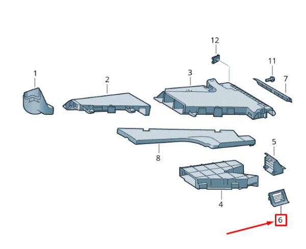 2E1819154A - NEW VOLKSWAGEN CRAFTER 2F MK1 FOOTWELL VENT LHD 2E1819154A