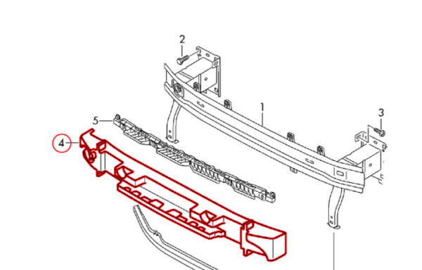 2GA807248A - NEW VOLKSWAGEN T-ROC FRONT BUMPER IMPACT FOAM 2GA807248A ORIGINAL