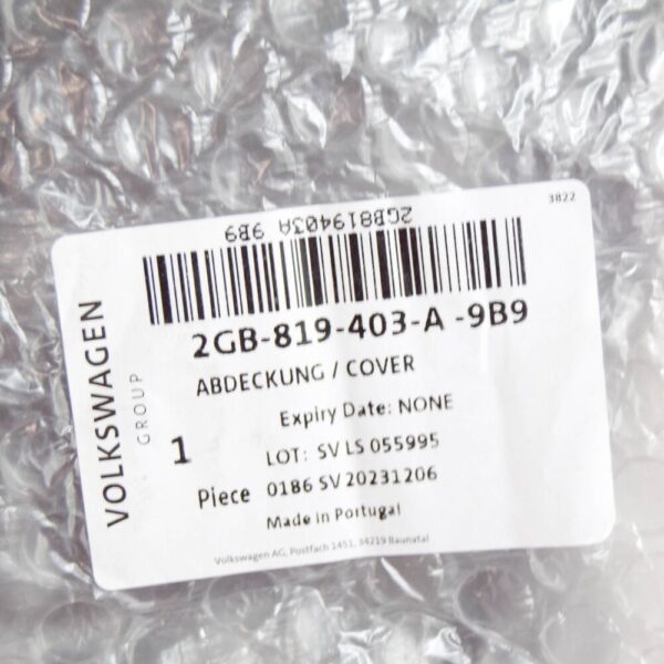 2GB819403A - VOLKSWAGEN T-ROC A11 Left Water Box Cover RHD 2GB819403A9B9 NEW GENUINE