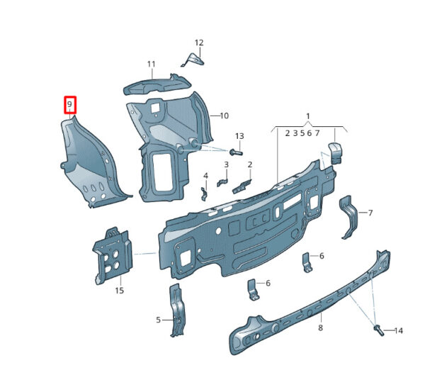2GM813333B - New VOLKSWAGEN T-CROSS C11 Left Reinforcement Seal Channel 2GM813333B
