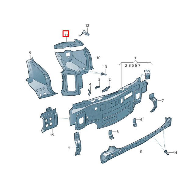 2GM813538B - New VOLKSWAGEN T-CROSS C11 Rear Right Closing Element 2GM813538B