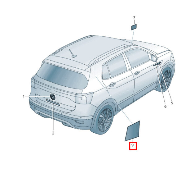 2GM8534138CT - New VOLKSWAGEN T-CROSS C11 Left Decorative Film 2GM8534138CT