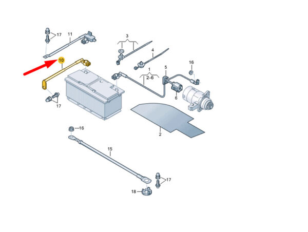 2H0971039 - NEW VOLKSWAGEN AMAROK 2H BATTERY - WIRING SET 2H0971039 ORIGINAL