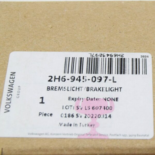 2H6945097H - VW AMAROK 2H, S1B Rear Auxiliary Stop Lamp 2H6945097L NEW GENUINE