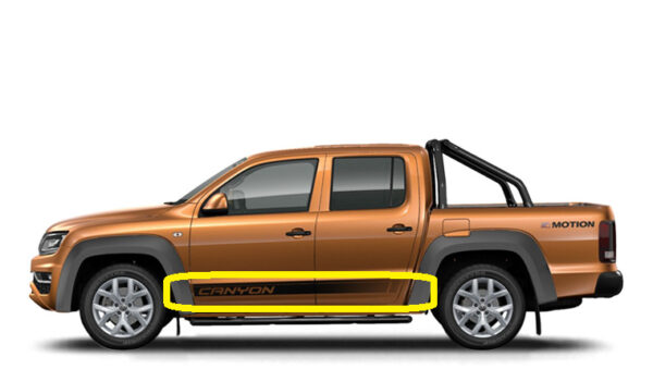 2HH8984159B9 - New Genuine VW AMAROK (2013-2017) Set Of N/S Left Doors "CANYON" Trim Foil OEM