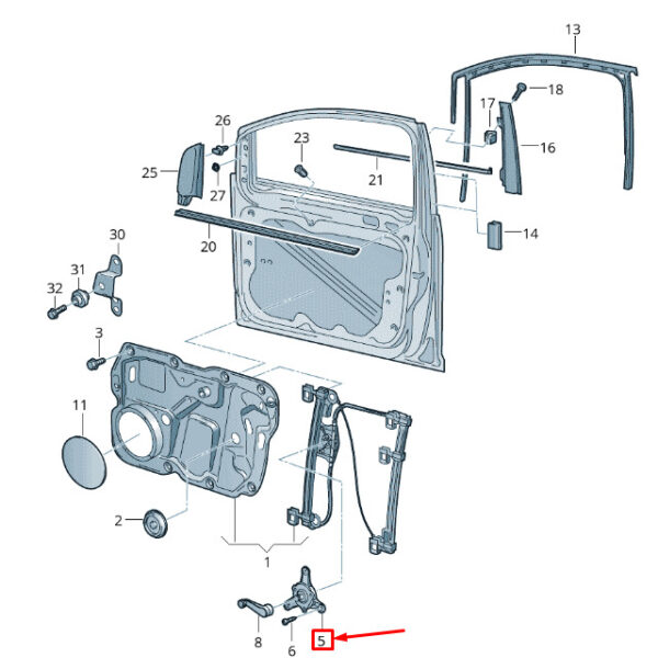 2K0837040A - NEW VW CADDY 2K MK3 FRONT RIGHT WINDOW REGULATOR DRIVE UNIT 2K0837040A