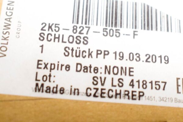 2K5827505F - Volkswagen Caddy 2K Rear Left Door Lock 2K5827505F NEW GENUINE