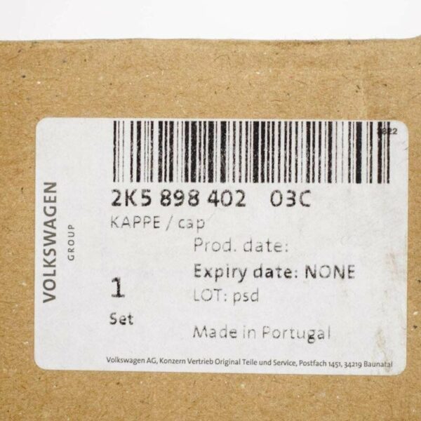 2K589840203C - OEM VOLKSWAGEN CADDY ROOF RAILS CAPS SET 2K589840203C COVER GENUINE