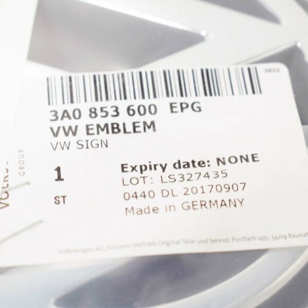 3A0853600EPG - New Volkswagen Caddy Mk2 Front Bonnet Hood Emblem Badge 3A0853600EPG
