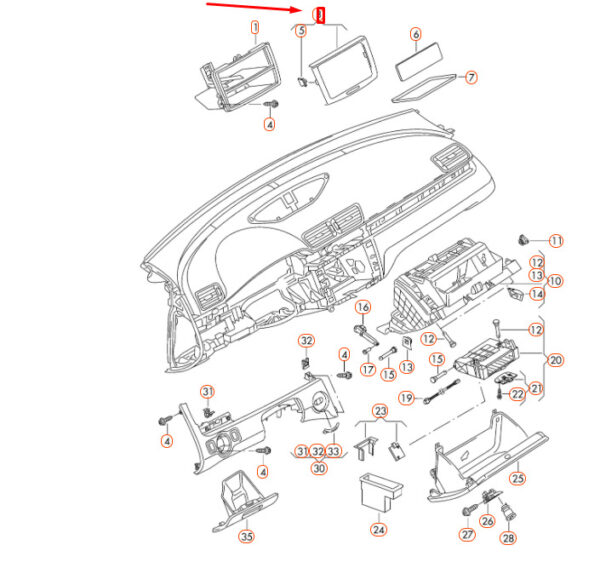 3AA858069CWJ5 - NEW VOLKSWAGEN CC INSTRUMENT PANEL CENTER TRIM 3AA858069CWJ5