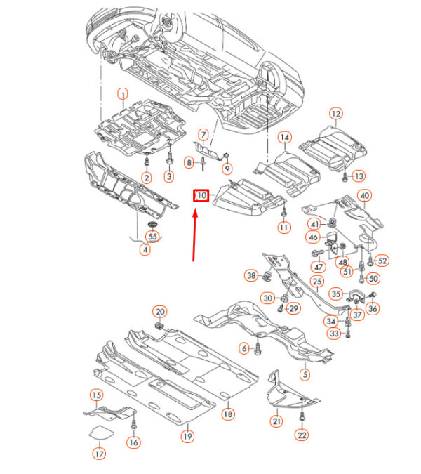 3C0825712 - NEW VOLKSWAGEN PASSAT B6 REAR SILENCER RIGHT HEAT SHIELD 3C0825712 ORIGINAL