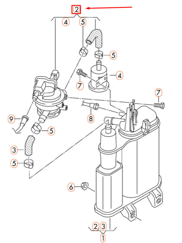 3C0906201B - NEW VOLKSWAGEN CC FUEL SYSTEM LEAK DETECTION PUMP 3C0906201B ORIGINAL