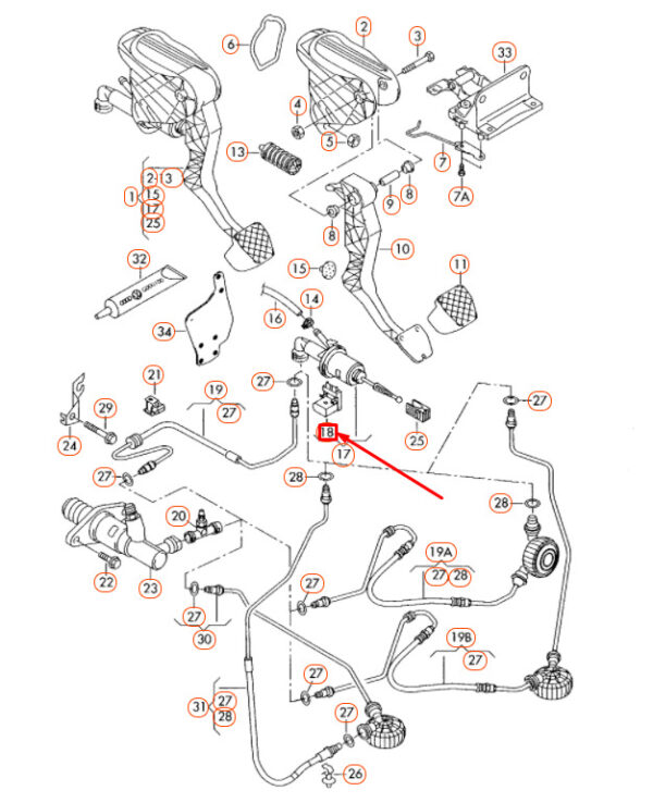 3C0927810D - NEW OEM VOLKSWAGEN PASSAT B7 CLUTCH HALL SENSOR 3C0927810D GENUINE