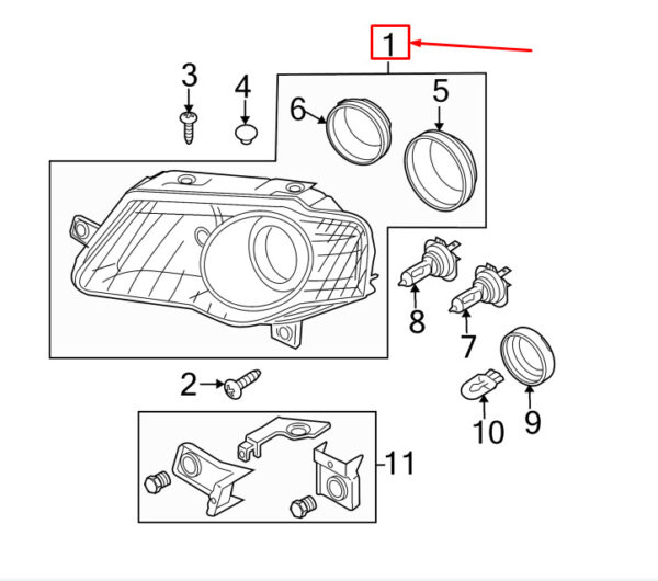 3C0941005AE - NEW VW PASSAT B6 3C FRONT LEFT HEADLIGHT 3C0941005AE ORIGINAL