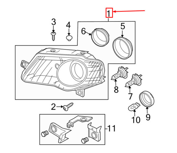 3C0941006AE - NEW VW PASSAT B6 3C FRONT RIGHT HEADLIGHT 3C0941006AE ORIGINAL