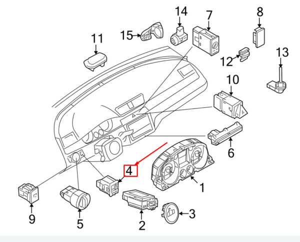 3C0941334AREH - NEW VW PASSAT B6 3C INSTRUMENT PANEL DIMMER SWITCH 3C0941334AREH ORIGINAL