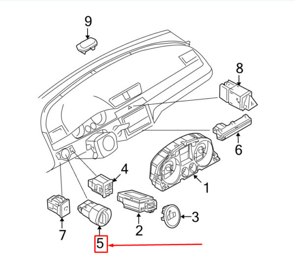 3C0941431CREH - NEW VW JETTA III 1K MK3 AUTOMATIC HEADLIGHT SWITCH 3C0941431CREH ORIGINAL