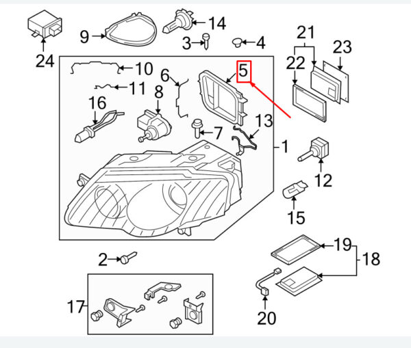 3C0941608B - NEW VW PASSAT B6 3C FRONT RIGHT LOW BEAM BULB DUST COVER 3C0941608B ORIGINAL
