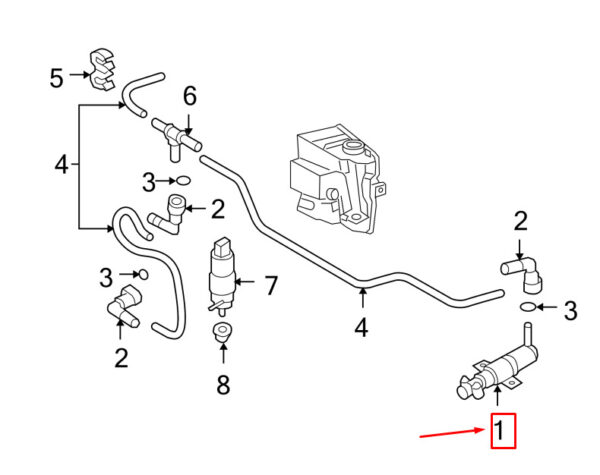 3C0955104A - NEW VW PASSAT B6 3C FRONT RIGHT PRESSURE CYLINDER 3C0955104A ORIGINAL