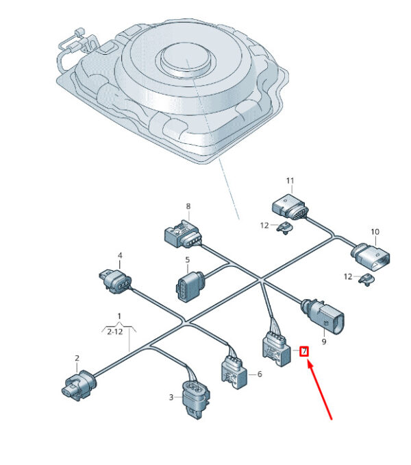3C0973715 - NEW VW TOUAREG 7P MK2 PUMP FLAT CONTACT HOUSING 5 PIN 3C0973715