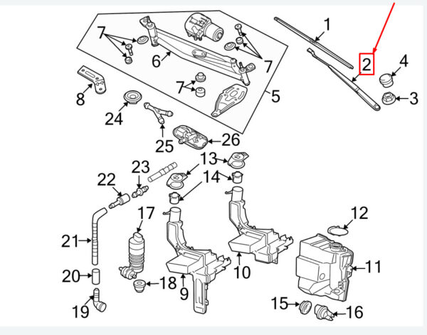 3C1955410B - NEW VW PASSAT B6 3C FRONT RIGHT WINDSHIELD WIPER ARM LHD 3C1955410B ORIGINAL