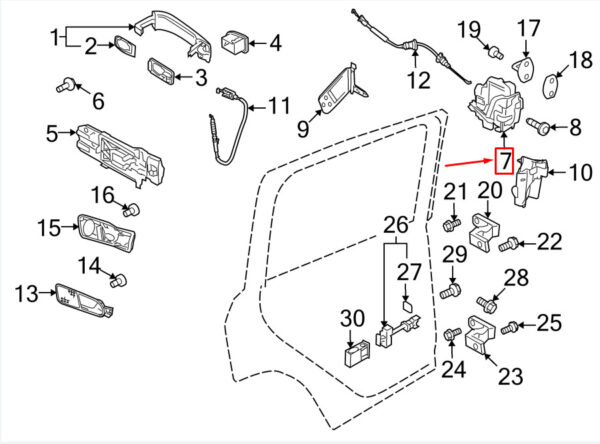 3C4839015B - NEW VW TIGUAN 5N REAR LEFT DOOR LOCK 3C4839015B ORIGINAL