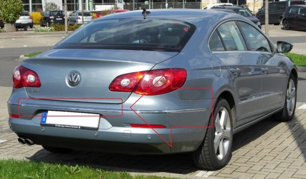 3C8807443A2ZZ - New Genuine VW PASSAT CC (2009-2012) Rear Bumper Center Trim 3C8807443A2ZZ OEM