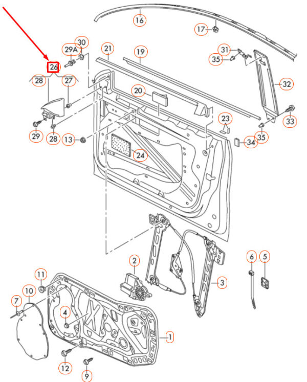 3C8837973N9B9 - NEW VOLKSWAGEN CC FRONT LEFT DOOR CORNER LOUDSPEAKER TRIM 3C8837973N9B9 ORIGINAL