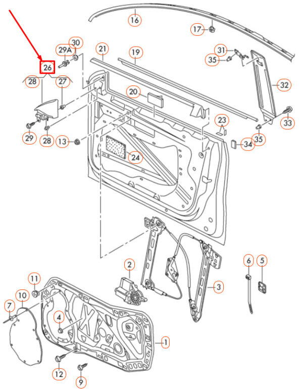 3C8837974N9B9 - NEW VOLKSWAGEN CC FRONT RIGHT DOOR CORNER LOUDSPEAKER 3C8837974N9B9 ORIGINAL