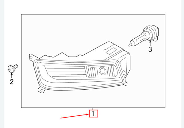 3C8941700 - NEW VW CC 35 FRONT RIGHT FOG LIGHT 3C8941700 ORIGINAL