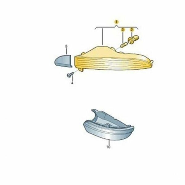 3C8953042 - NEW VOLKSWAGEN PASSAT CC A6 FRONT BUMPER RIGHT TURN INDICATOR 3C8953042 ORIGINAL
