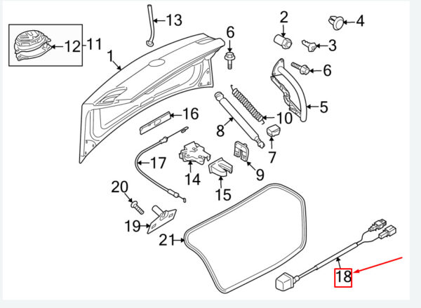 3C8980551A - NEW VW PASSAT B7 36 REAR VIEW CAMERA 3C8980551A ORIGINAL