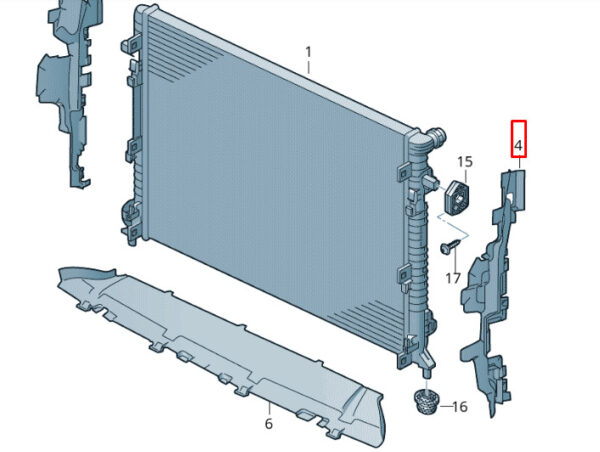 3CN121283N - NEW VW ATLAS TERAMONT CA1 AIR GUIDE LEFT 3CN121283N GENUINE