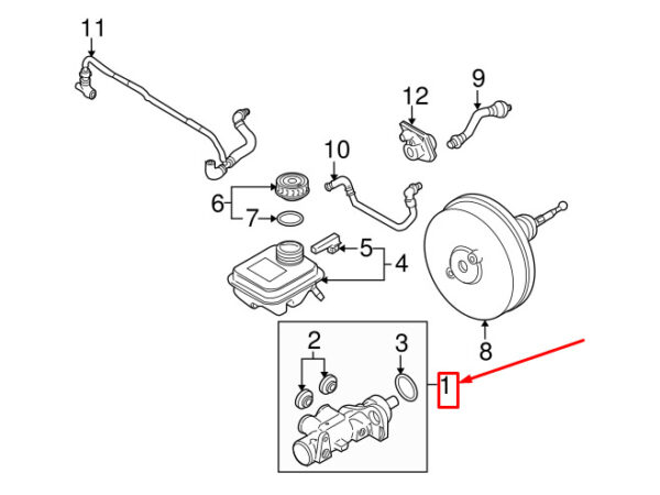 3D0611021 - NEW VW PHAETON 3D BRAKE MASTER CYLINDER 3D0611021 ORIGINAL