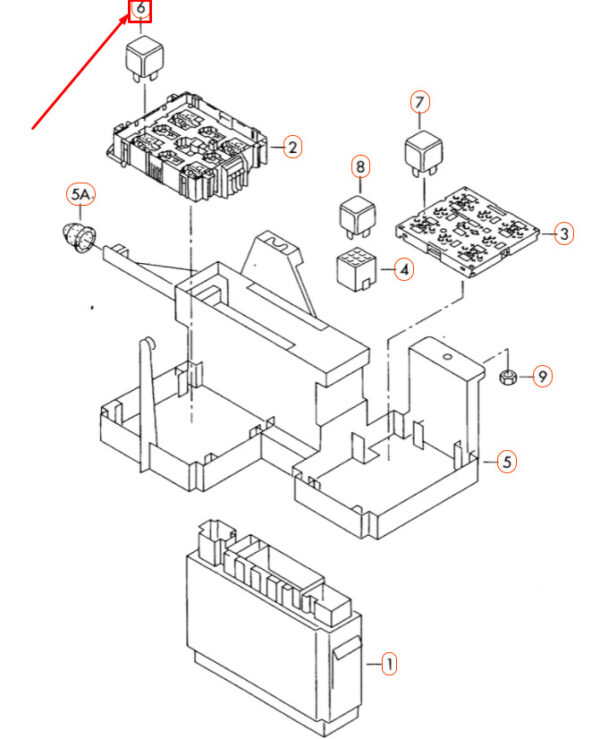 3D0906383 - NEW VOLKSWAGEN TOUAREG 7L MK1 BATTERY RELAY LHD 3D0906383 ORIGINAL