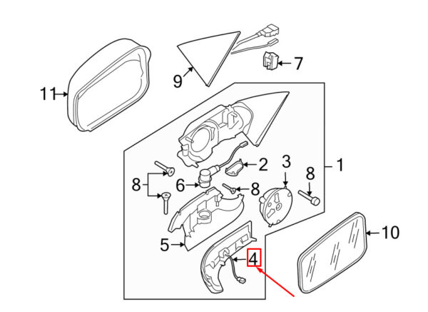3D0949101A - NEW VW PHAETON 3D FRONT LEFT TURN LIGHT 3D0949101A ORIGINAL