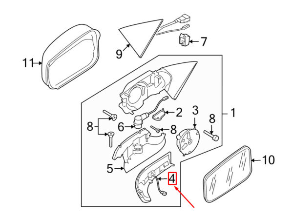 3D0949102A - NEW VW PHAETON 3D FRONT RIGHT TURN LIGHT 3D0949102A ORIGINAL