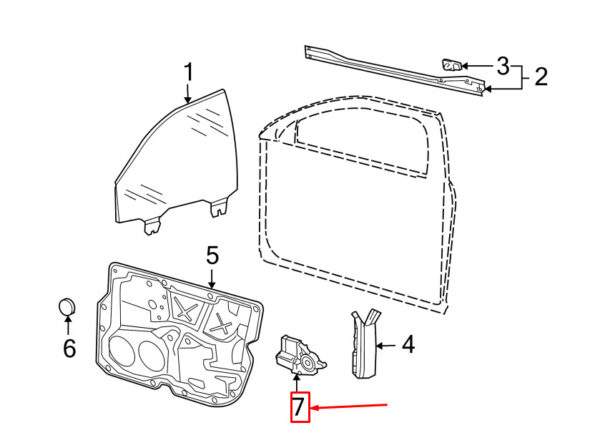 3D1959702J - NEW VW PHAETON 3D FRONT RIGHT WINDOW REGULATOR MOTOR 3D1959702J ORIGINAL