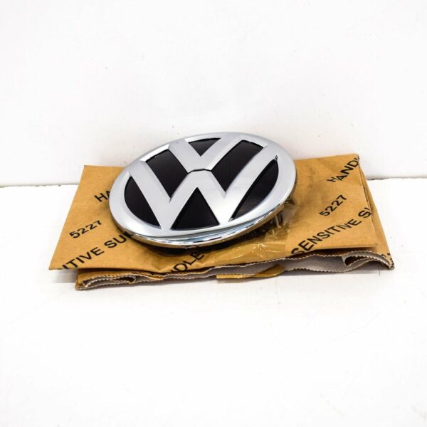 3G0853601BDPJ - Genuine Volkswagen Black Bright Chrome Front "VW" Emblem Badge 3G0853601BDPJ
