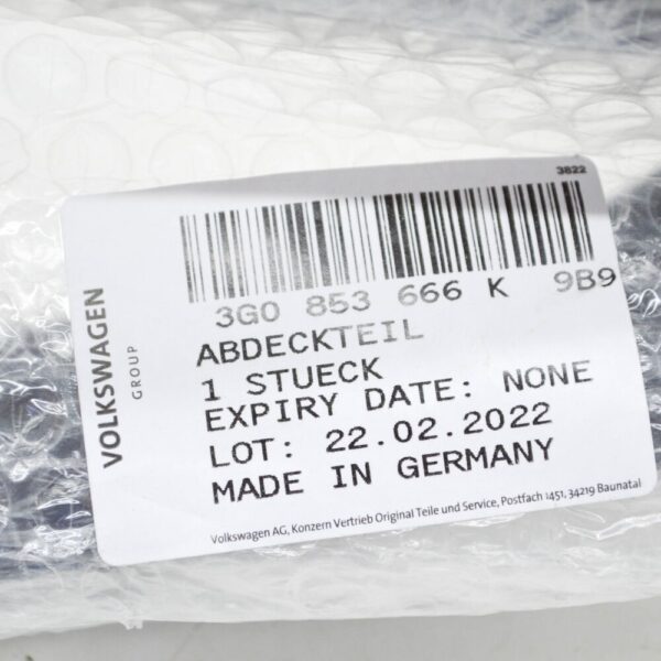 3G0853666K9B9 - NEW VOLKSWAGEN PASSAT B8 FRONT RIGHT GRILL 3G0853666K9B9 2016