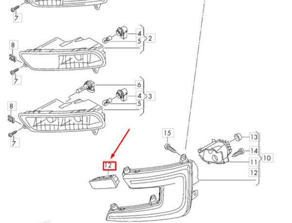 3G0941777A - VW PASSAT B8 GTE front bumper left side panel 3G0941777A NEW REAL