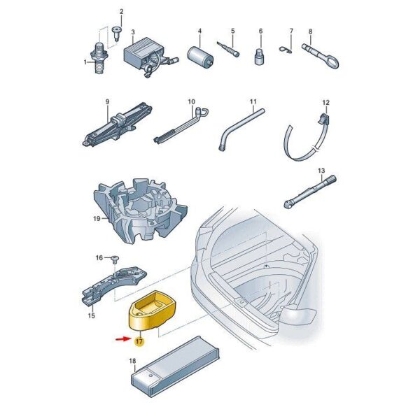 3G5864469A - Volkswagen ARTEON Flooring Support 3G5864469A NEW GENUINE