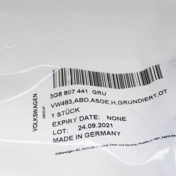 3G8807441GRU - VOLKSWAGEN ARTEON 3H7 Rear Bumper Tow Hook Eye Cover 3G8807441GRU NEW GENUINE