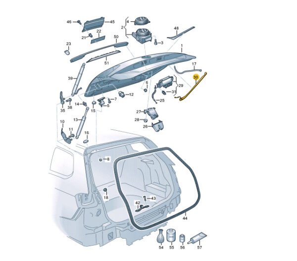 3G9827712D9B9 - NEW VW PASSAT B8 3G REAR RIGHT LID PROTECTIVE STRIP 3G9827712D9B9