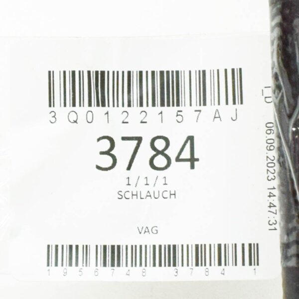 3Q0122157AJ - VW ARTEON 3H engine coolant hose 3Q0122157AJ NEW ORIGINAL