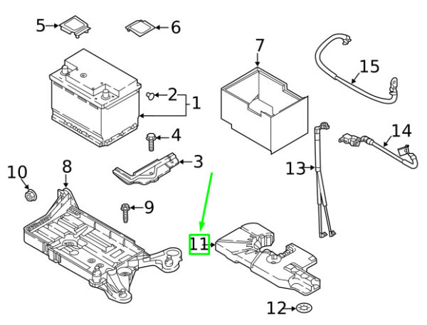 3Q0915325 - NEW VOLKSWAGEN ARTEON 3H7 BATTERY HEAT PROTECTION 3Q0915325