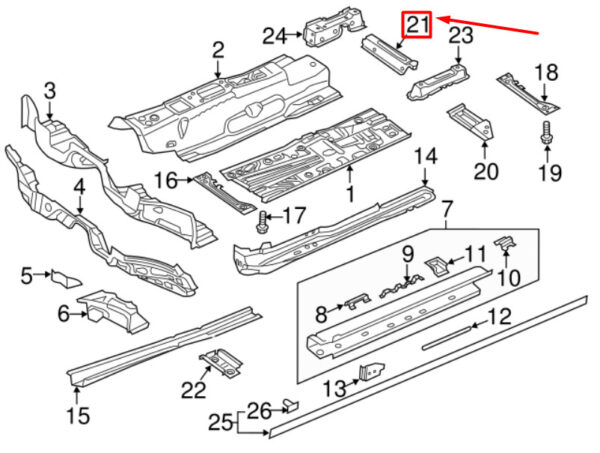 3QF803234A - NEW VW ATLAS CA1 FRONT RIGHT SEAT MOUNTING BASE 3QF803234A ORIGINAL