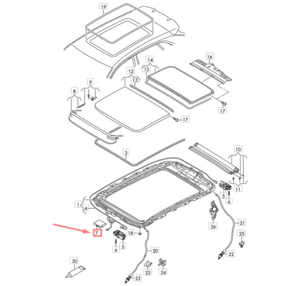 4K0907594AC - NEW VOLKSWAGEN TIGUAN AD MK2 SUNROOF CONTROL MODULE 4K0907594AC